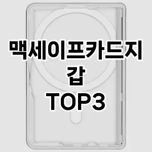 맥세이프카드지갑 추천 TOP 3